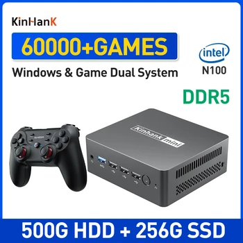 Super Konzola X MP100 Mini Retro Video herná Konzola Intel N100 8GDDR5 S 60000+ Hry Pre SNES/MAME/WII Windows a Hry Opakovaným