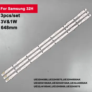 3ks/set 32inch 648mm Podsvietenie LED Pásy pre Samsung 32H 7Led 3V UE32H4100AK UE32J4100AK UE32J4000AK BN96-30442A D4GE-320DC0-R2