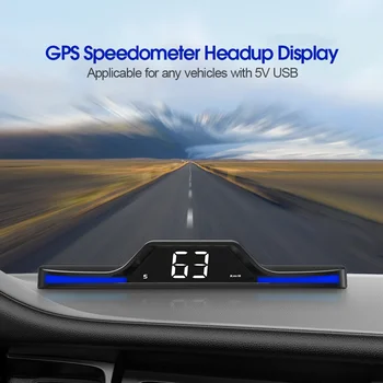 Univerzálny GPS Tachometer Na Lodi Auto Gadget Príslušenstvo Na Palube Head Up Display Motocykel Digitálne Auto Rýchlomer Kompas 5V