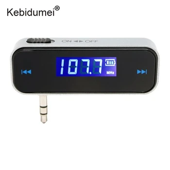Kebidumei Mini 3,5 mm V aute Hudbu, Zvukové súbory FM Vysielač Bezdrôtového LCD Displeji Vysielača Modulátor do Auta Pre Mobilné Telefóny