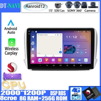 Qualcomm Pre Peugeot 2008 208 2012-2018 2 Din Android Autorádia Stereo 10.1