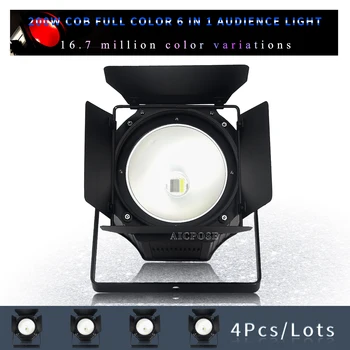 4Pcs/Veľa 200W KLAS s ľahkou Prekážkou Fáze Svetlo RGBWA UV 6 v 1 LED Par Svetlo DMX Ovládanie DJ, Disco Zariadenia Osvetlenie