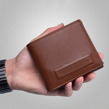 Pánske Krátke Peňaženky Multi Držiteľov Karty Banka ID Úverové Black Nové Skladacie Peňaženky Mincu Kabelku