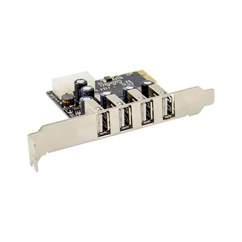 PCI-E na 4 Porty USB 2.0 Converter Karty PCIE USB2.0 Kartu Adaptéra MCS9990 Chipset Umožňuje Hot-Vymení USB Stúpačky Karty