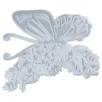 Silikónové Zvierat, Plesne, Silikónové 37.8*30.6 cm Biele 3d Butterfly Silikónové Formy Zvieracie Hlavy Živice Formy Candy