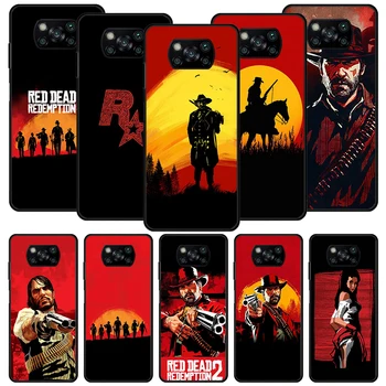 Red Dead Redemption 2 Black Telefón puzdro pre Xiao Redmi 10C, 10A 10 9C 9T 9A 9 Poco X5 X3 Pro Nfc M5S M3 M2 F3 K40 Silikónové Krytie