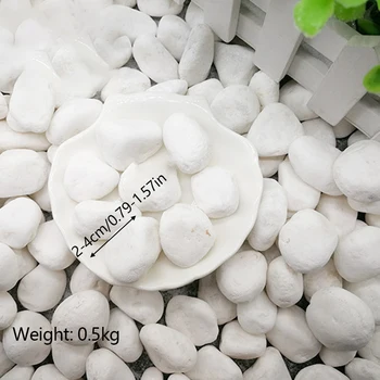 0,5 kg Záhradníctvo Zalievanie Kamene, Okruhliaky Biele Kamene Prírodné Biele Kamene Alabaster Farebné Kamene, Terasa, Záhradné